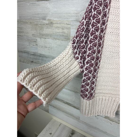 Simply Noelle Women’s One Size Cream Rose Knit 3/4 Sleeve Cardigan Sweater NWT - Picture 7 of 8